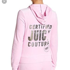 Juicy couture pink velour hoodie